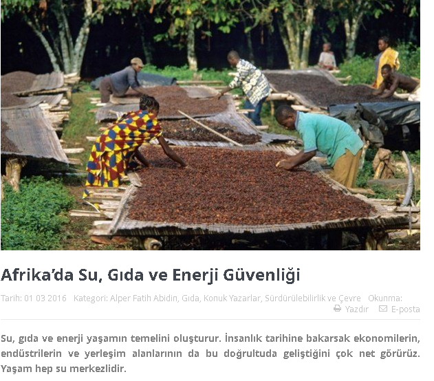 afrikada su gida enerji guvenligi